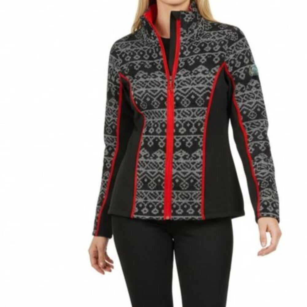 Icelandic Designs NEW Christie Sweater Jacket M Full Zip Fair Isle Cardigan